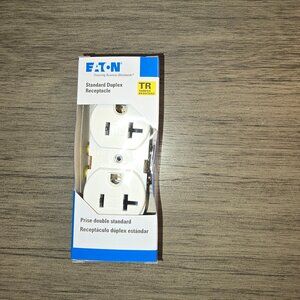 Case of 10 Eaton TRCR20W-BX-LW Standard Duplex Receptacle NEW IN BOX